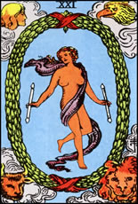 O Mundo - Arcano Maior do Tarot do Amor