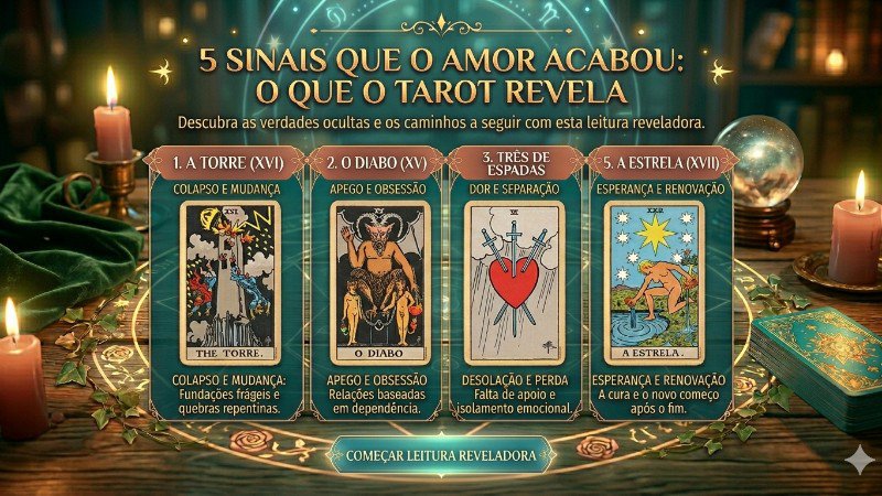 5 Sinais que o Amor Acabou: O que o Tarot Revela