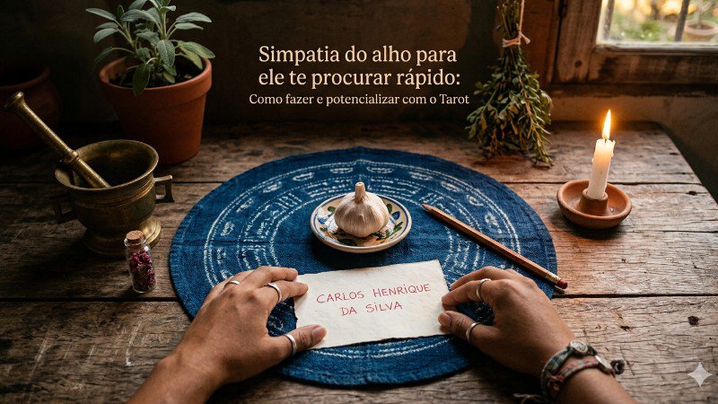 Simpatia do alho para ele te procurar...